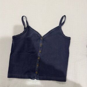 Brandy Melville Dark Blue Camisole with Buttons